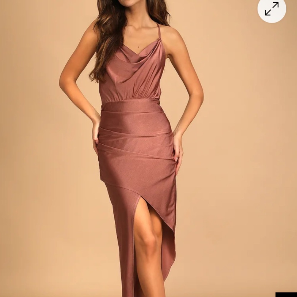 Elegant Mauve Evening Dress